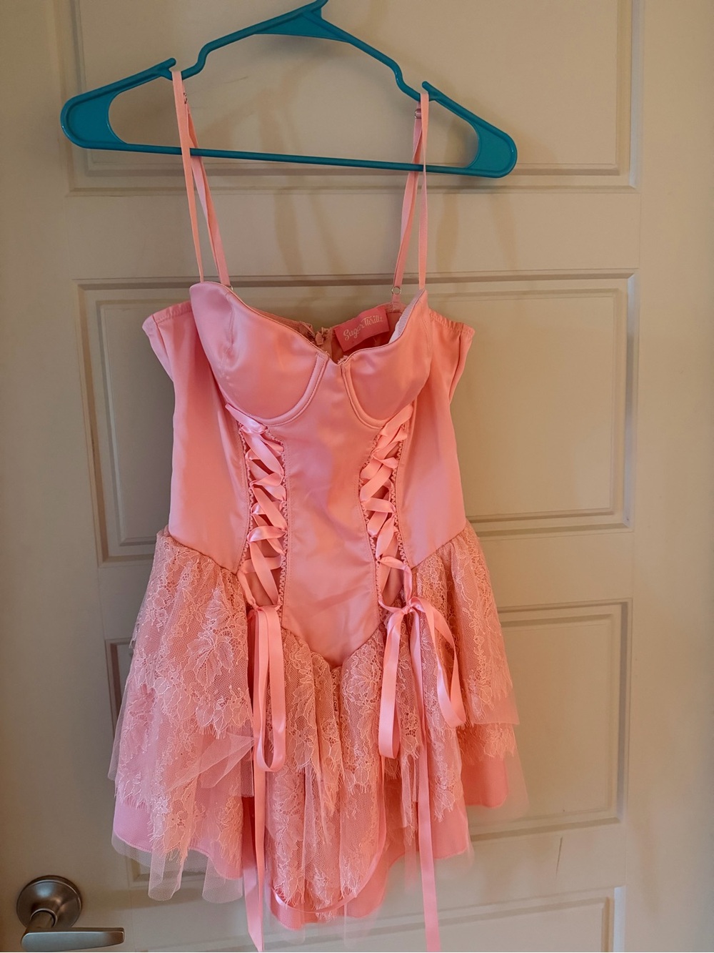 Sugar Thrillz Pink Lace-Up Tulle Fairy Costume